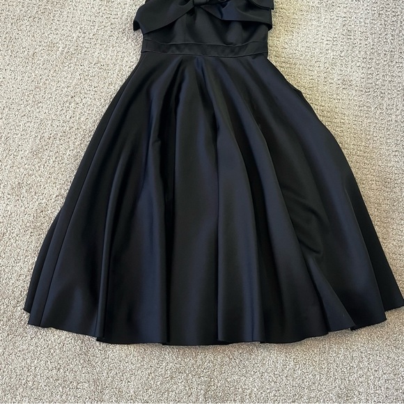 Cynthia Rowley Womens Black Bow Tea Dress Size 4 Prom Homecoming Wedding Formal - Picture 3 of 10